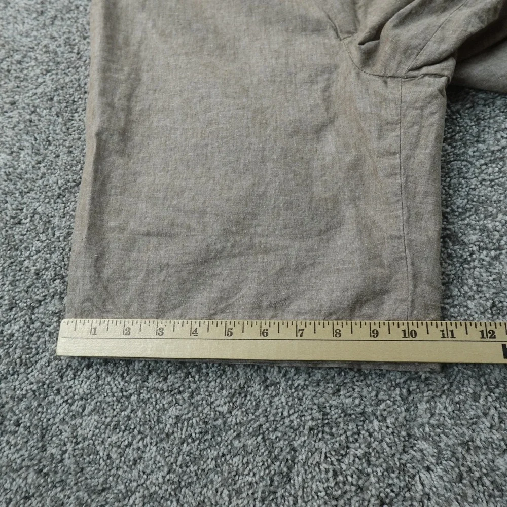 Banana Republic Shorts Mens 32 Beige Brown Aiden Linen Chambray Chino Flat Front